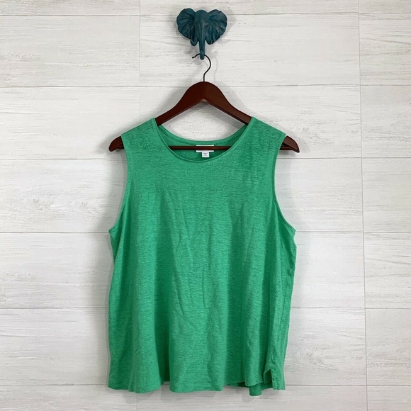 J. Jill Tops - J Jill Love Linen Kelly Green Sleeveless Tank